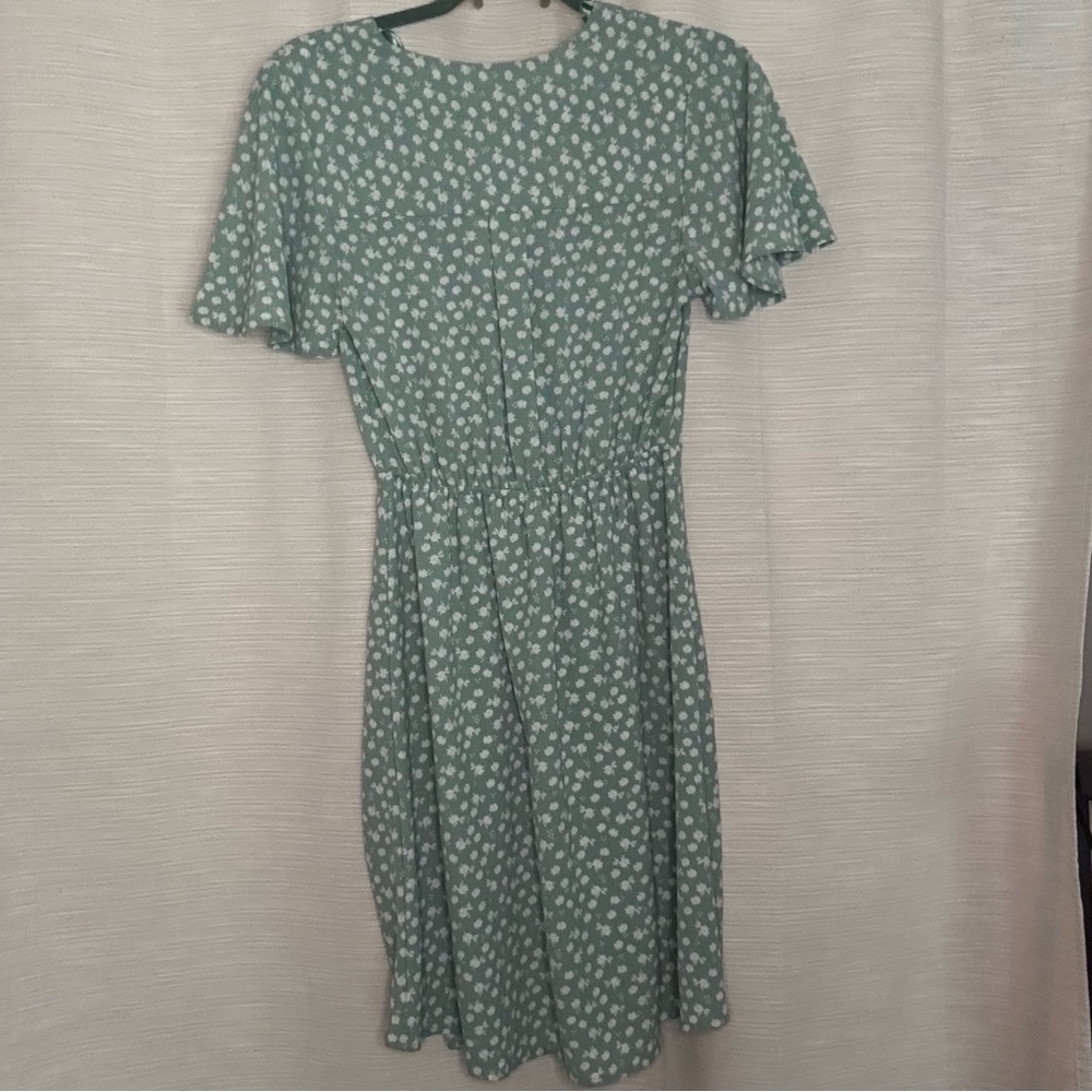 Monteau Sea Green Floral Dress - Picture 3 of 3